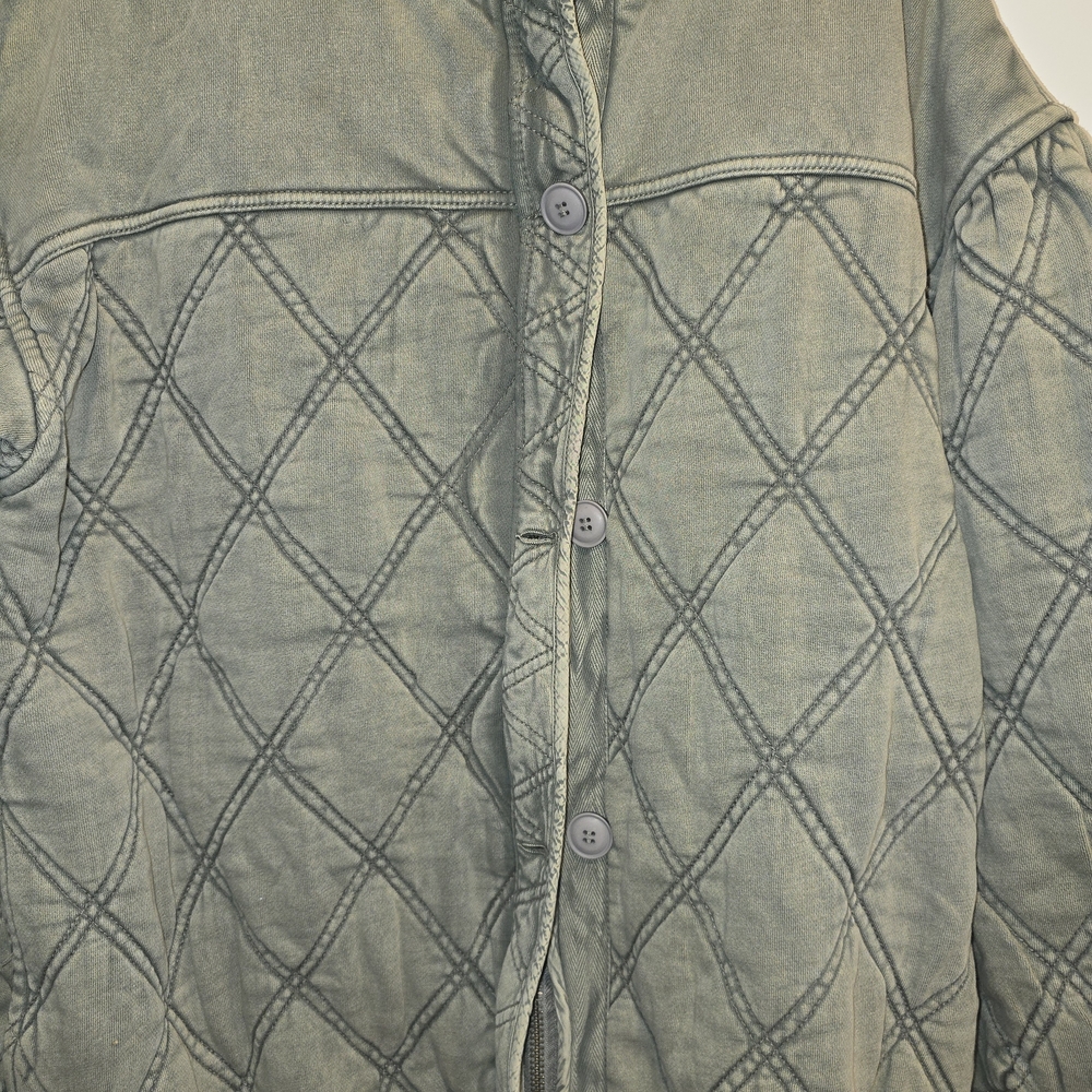 Free People Quilted Puffer Jacket in Olive Size M Nwot - Picture 6 of 12